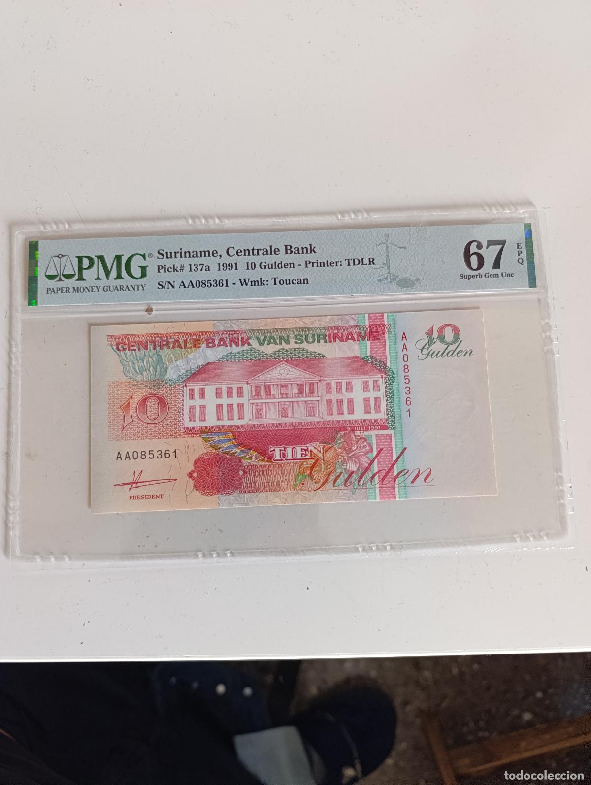 Billetes extranjeros: Surinam. - 10 Gulden - 1991 - Pick 137a