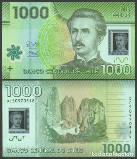 Billetes extranjeros: CHILE. 1000 pesos 2025. S/C. Polimero.