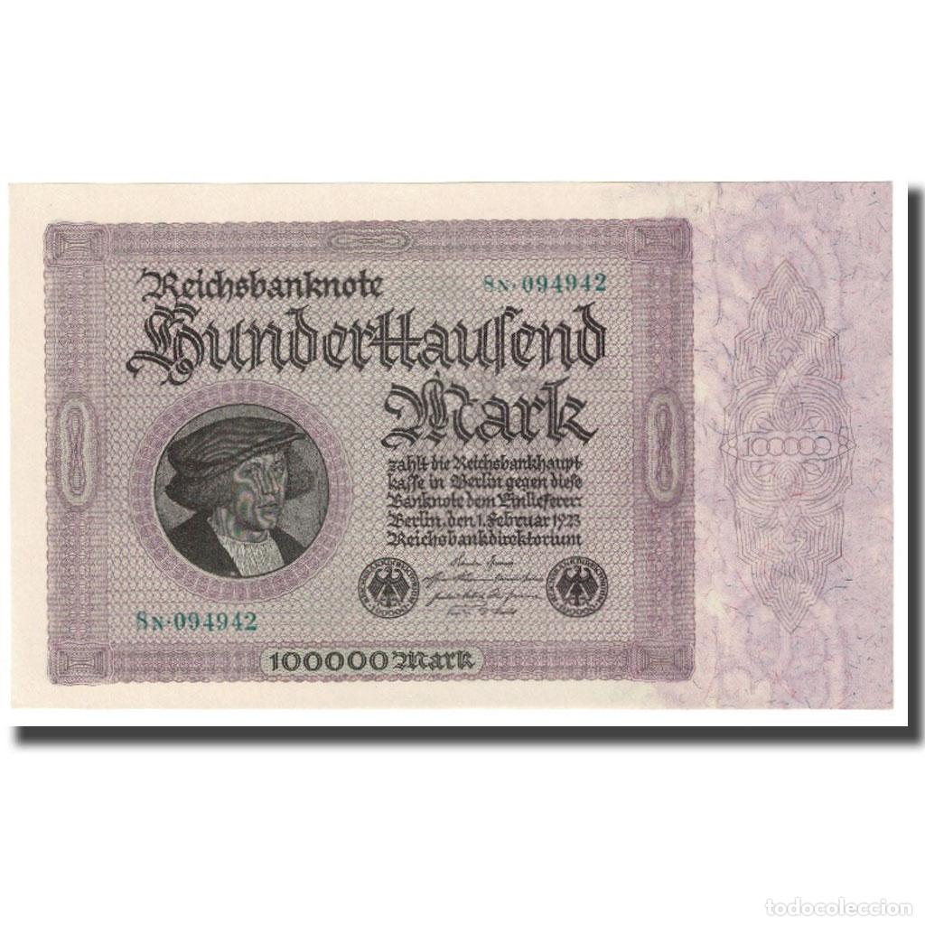 Billetes extranjeros: [#172615] Billete, 100,000 Mark, 1923, Alemania, 1923-02-01, KM:83a, UNC
