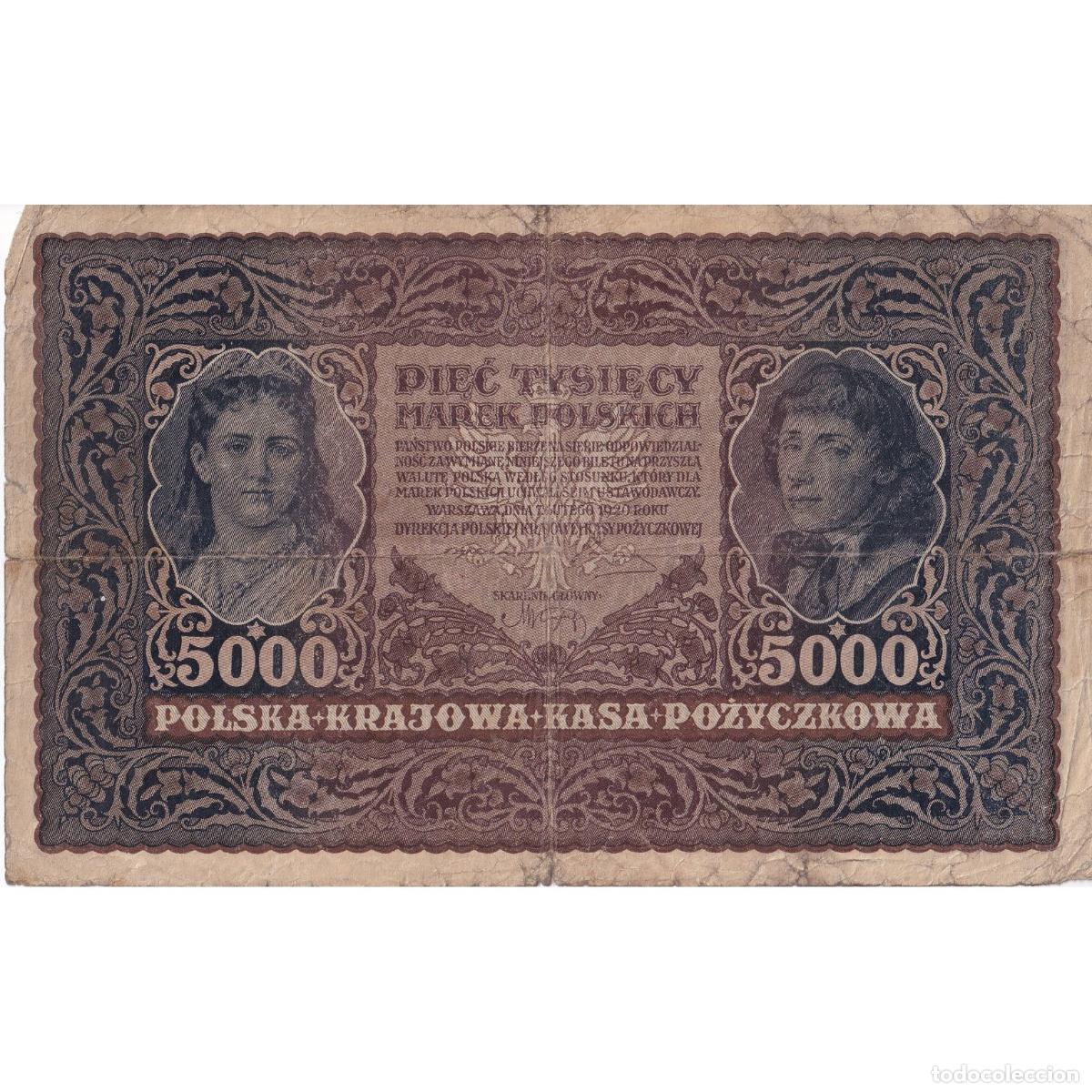Billetes extranjeros: [#195308] Billete, 5000 Marek, 1920, Polonia, 1920-02-07, KM:31, RC