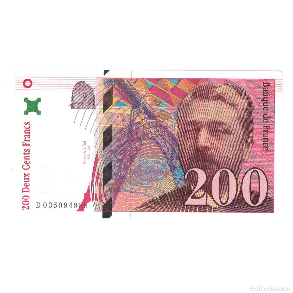 Billetes extranjeros: [#147982] Francia, 200 Francs, Eiffel, 1996, D035094988, SC, Fayette:75.02, KM:159a