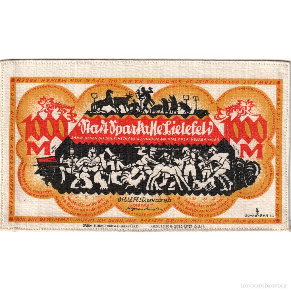 Billetes extranjeros: [#288823] Alemania, Bielefeld, 1000 Mark, 1922-12-15, SC, Seda, Grabowski:58.2.IIe