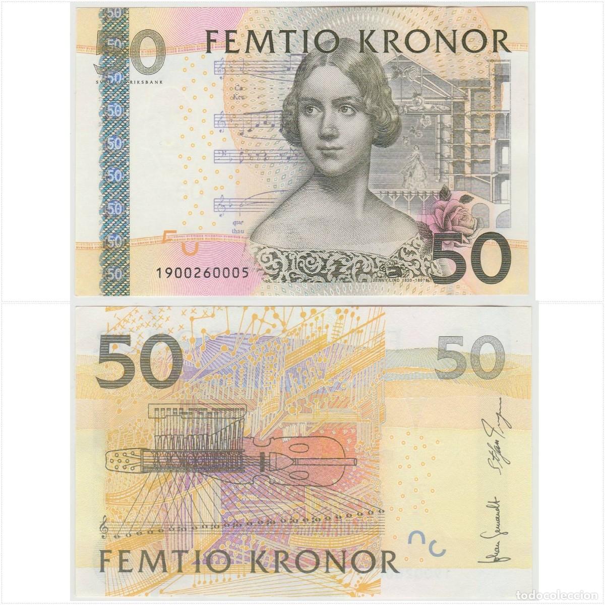 Billetes extranjeros: SUECIA 50 Coronas 2008-2011 Pick 64 n/s 1900260005 Sin Circular (el de la foto)