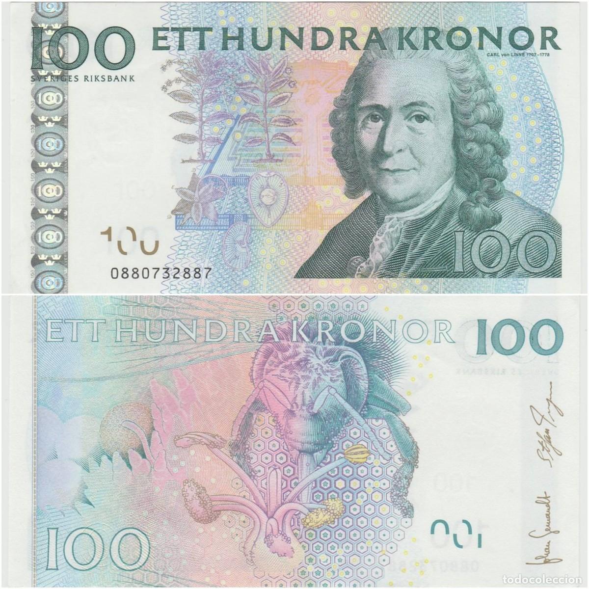 Billetes extranjeros: SUECIA 100 Coronas 2008-2011 Pick 65 n/s 0880732887 Sin Circular (el de la foto)