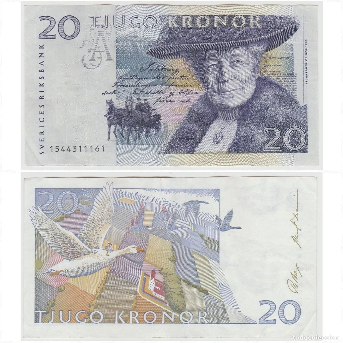 Billetes extranjeros: Suecia 20 Coronas 1992-1995 n/s 1544311161 Circulado (el de la foto)