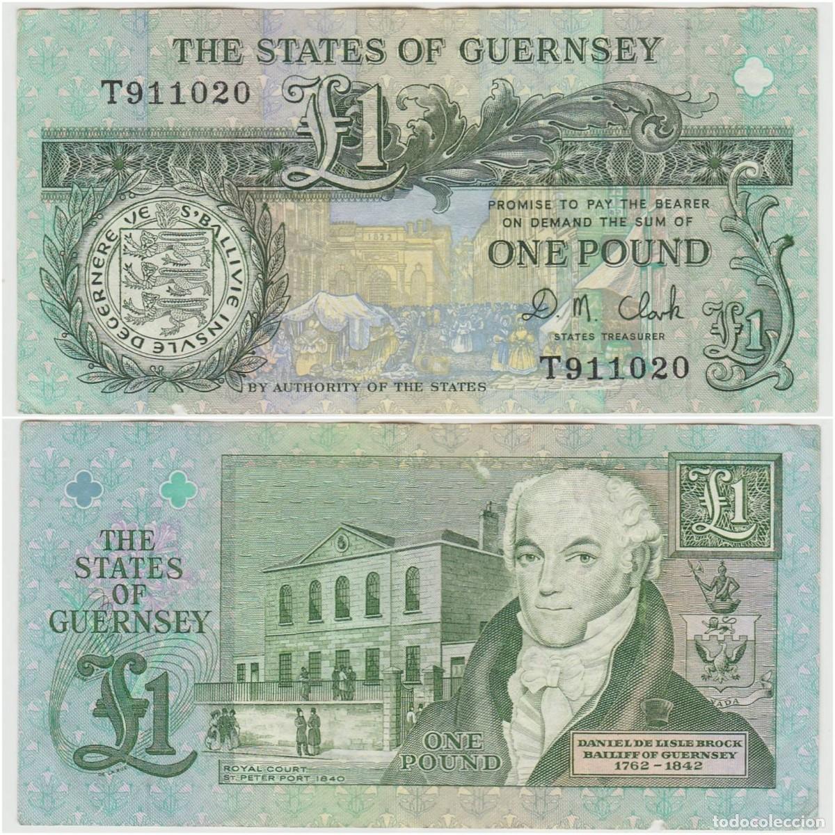 Billetes extranjeros: Guernsey 1 Libra n/s T911020 Circulado (el de la foto)
