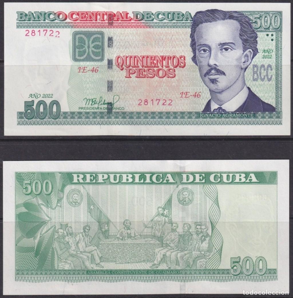 Billetes extranjeros: 2022-BK-3 CUBA UNC 2022 500$ IGNACIO AGRAMONTE LOYNAZ.