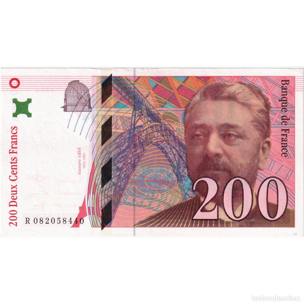 Billetes extranjeros: [#1296850] Francia, 200 Francs, Eiffel, L089616371, MBC