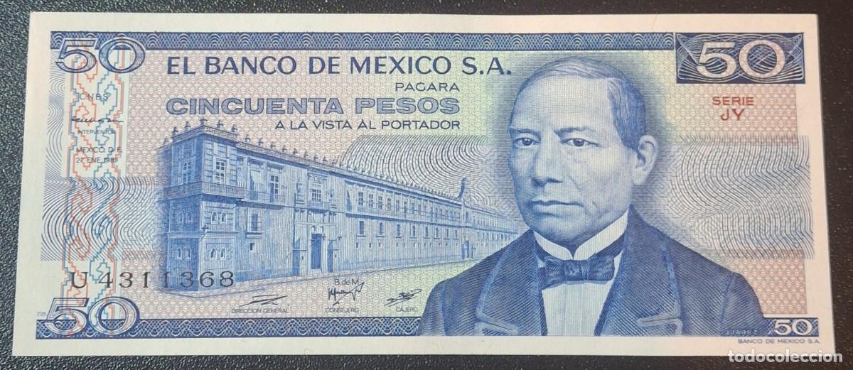Billetes extranjeros: MEXICO 50 Pesos 1981 P.73a Serie JY (SC)
