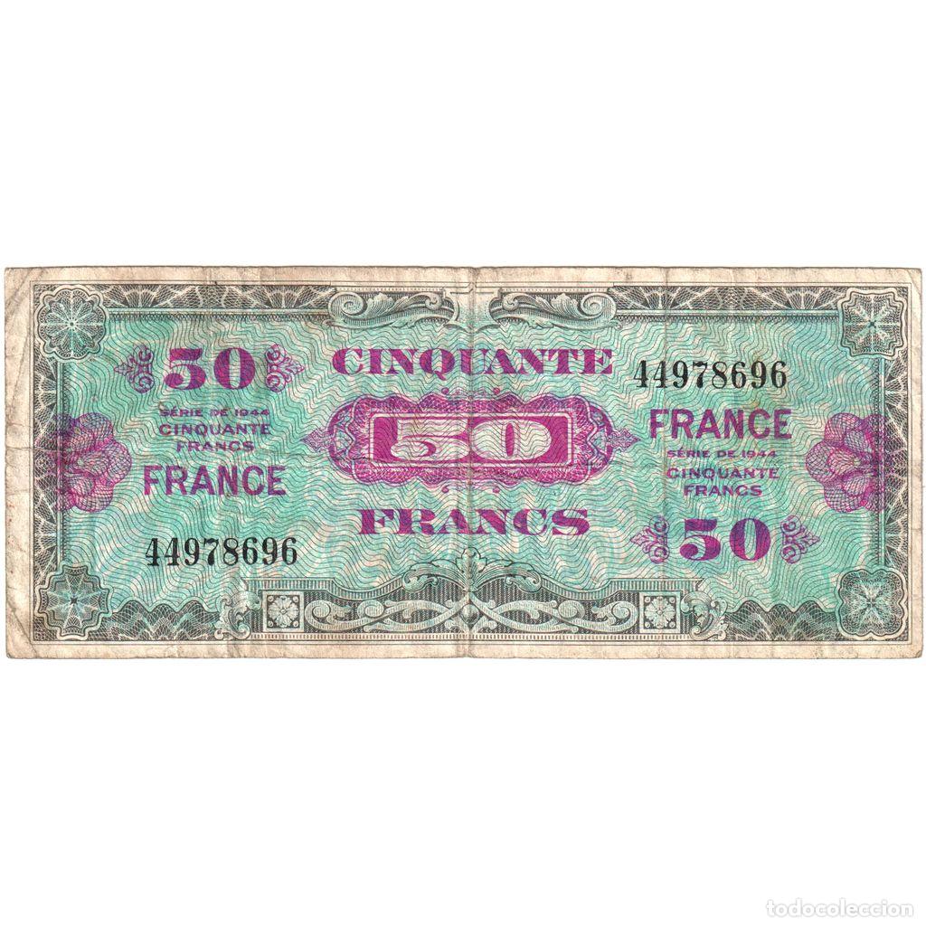 Billetes extranjeros: [#336507] Francia, 50 Francs, 1945 Verso France, SERIE DE 1944, S&Eacute;RIE 1944, BC