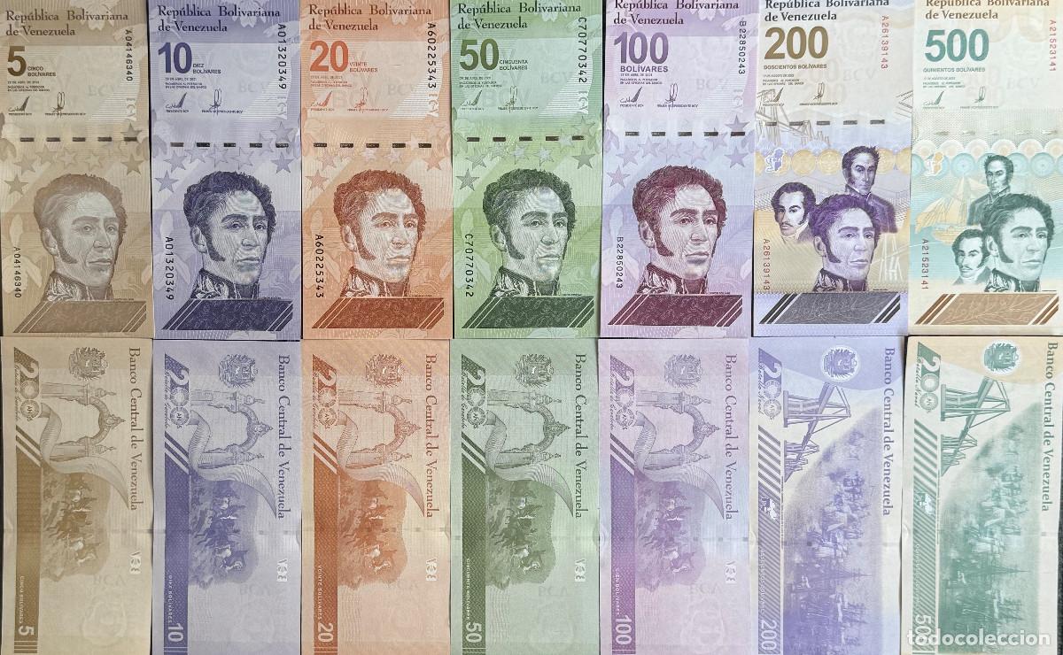 Billetes extranjeros: VENEZUELA Serie 7 billetes 2021 - 2023