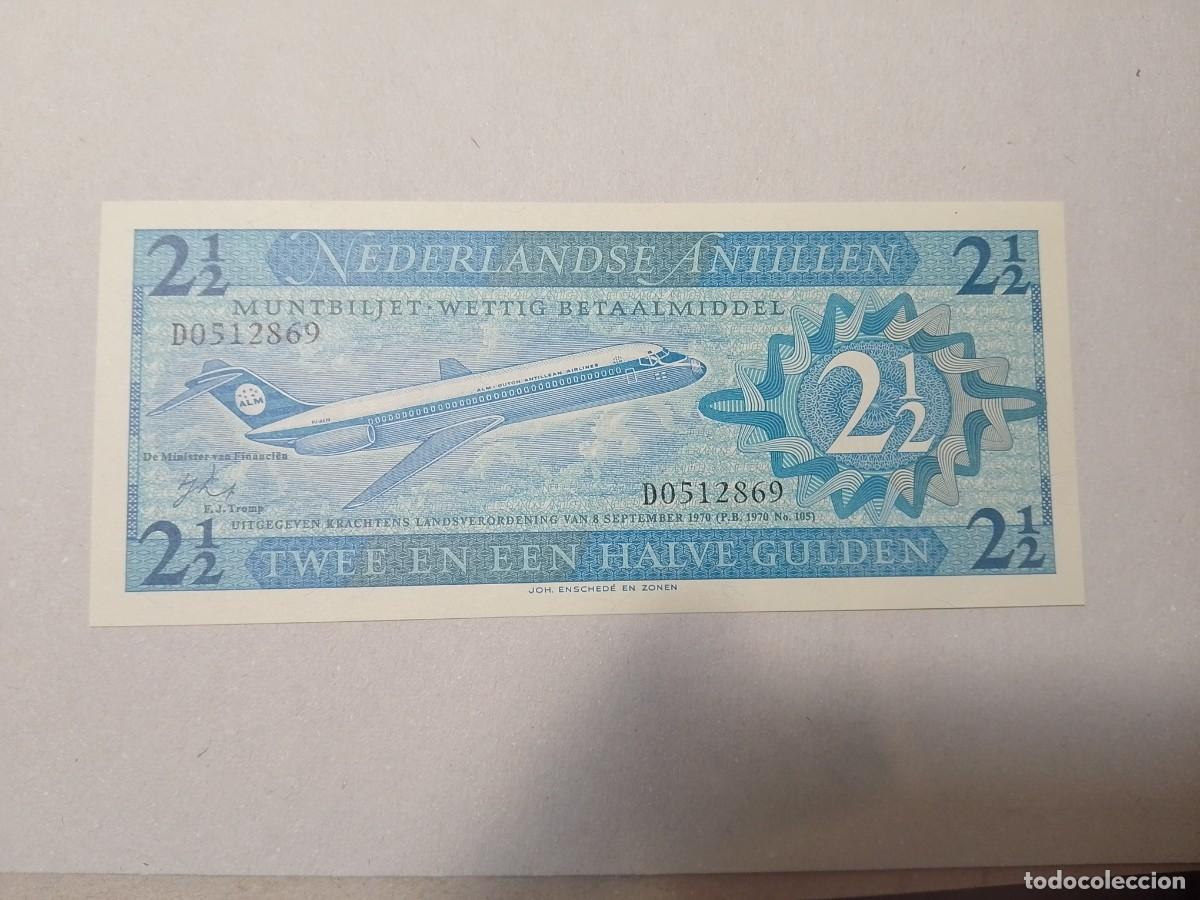 Billetes extranjeros: Billete Antillas Holandesas, 2,5 gulden, a&ntilde;o 1970, UNC