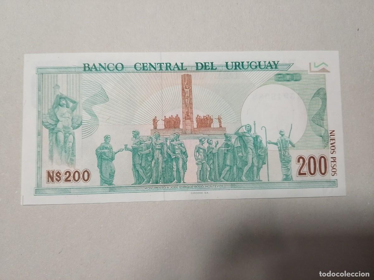Billetes extranjeros: Billete Uruguay, 200 pesos, a&ntilde;o 1986, serie A, UNC