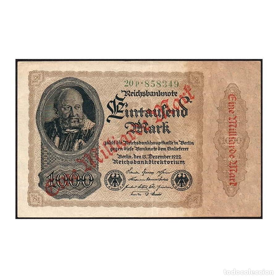 Billetes extranjeros: Alemania 1923 [BLL] 1.000.000 Marcos. Reichsbanknote (EBC)