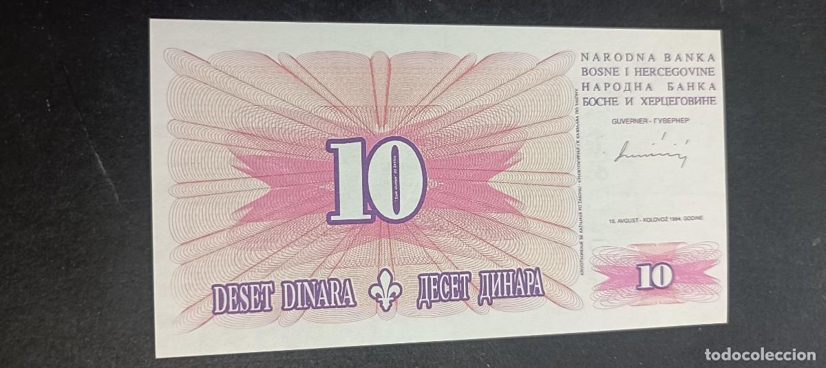 Billetes extranjeros: BOSNIA HERZEGOVINA 10 DINARA 1994 S/C P=41