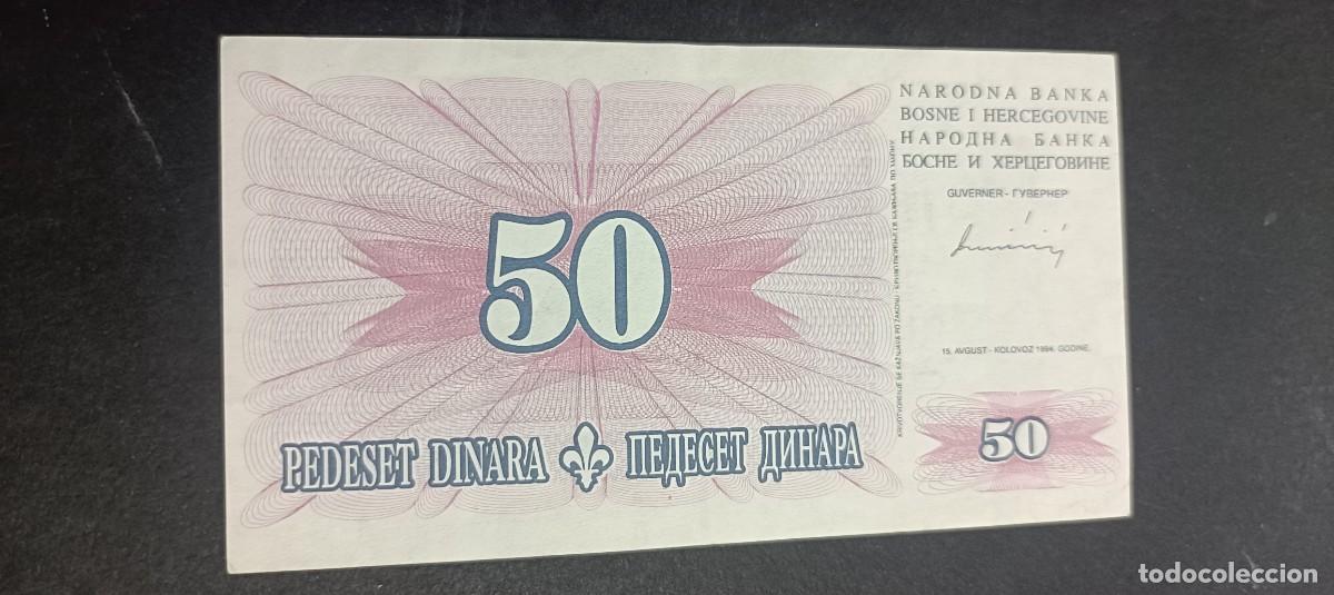 Billetes extranjeros: BOSNIA HERZEGOVINA 50 DINARA 1994 S/C P=43