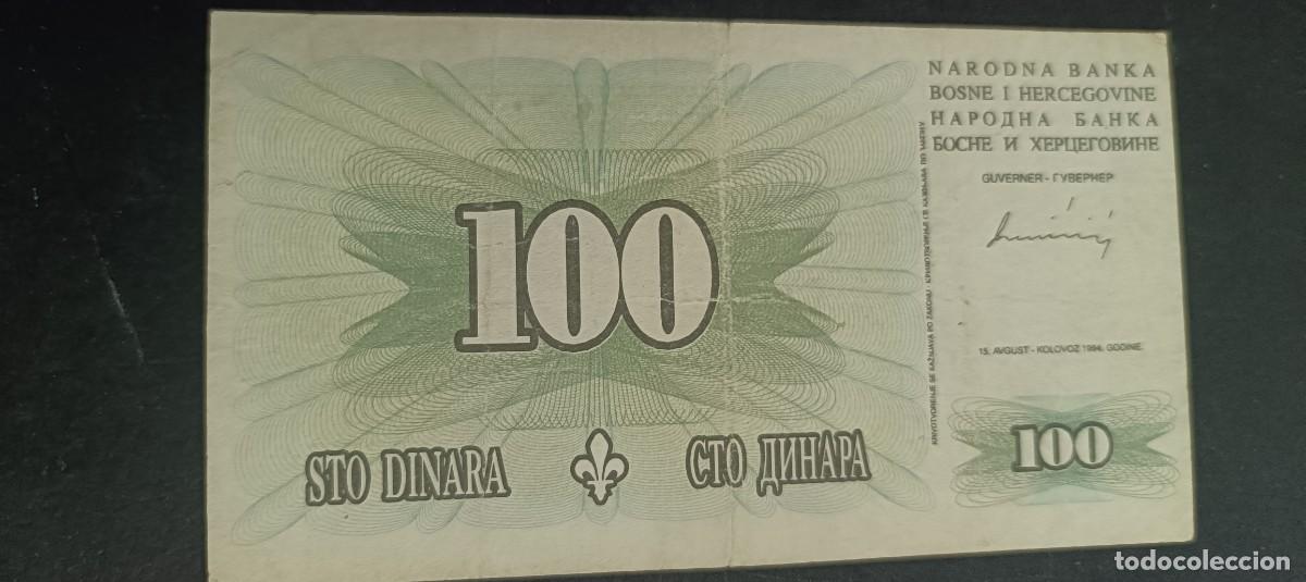 Billetes extranjeros: BOSNIA HERZEGOVINA 100 DINARA 1994 BC P=44