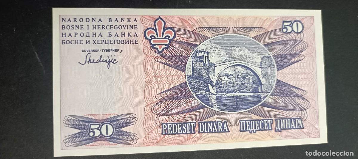 Billetes extranjeros: BOSNIA HERZEGOVINA 50 DINARA 1995 S/C P=47