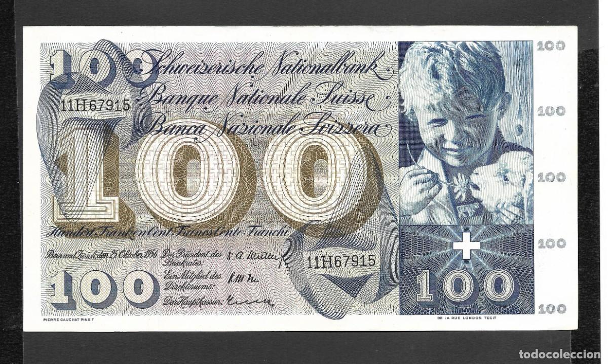 Notas Internacionais: SUIZA 100 FRANCOS 1956 EBC