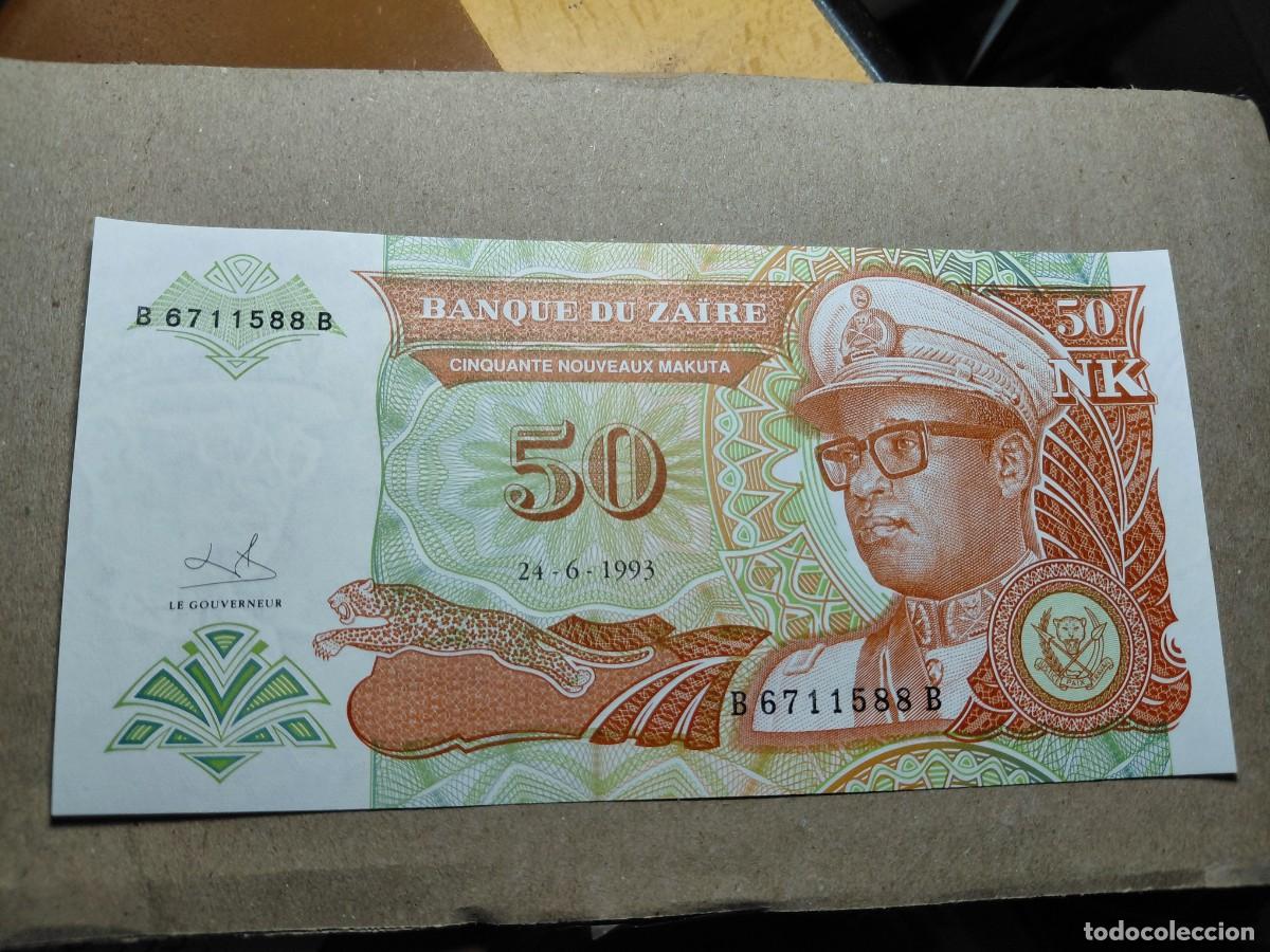 Billetes extranjeros: ZAIRE - 50 N. Makuta 1993 P-51