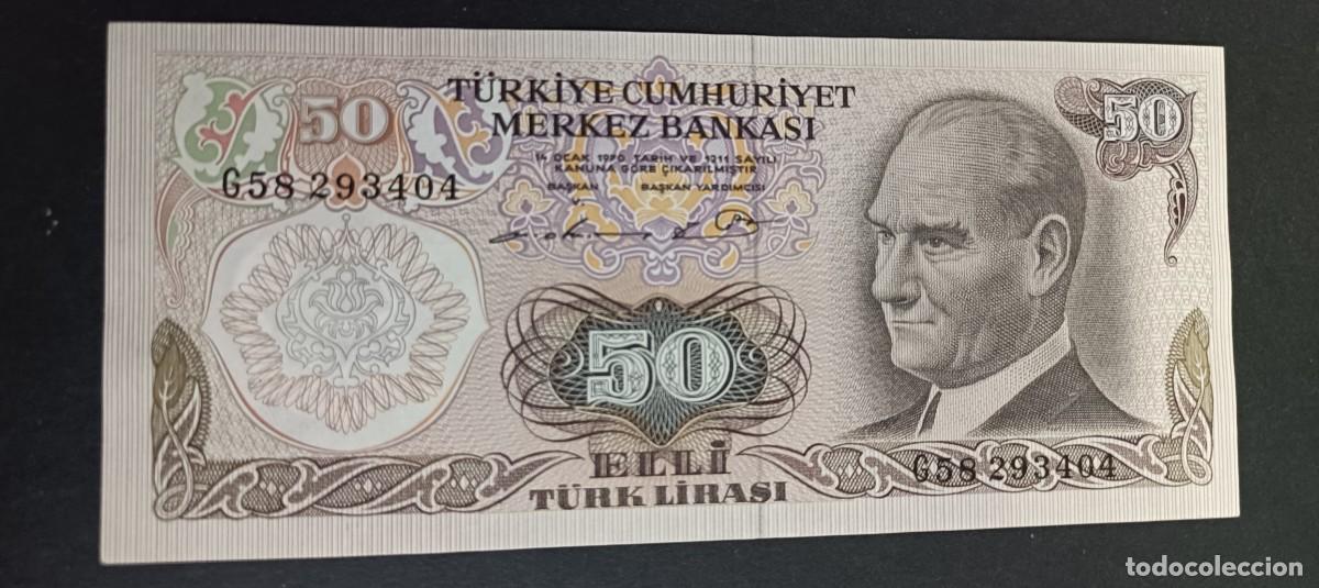 Billetes extranjeros: TURQUIA(TURKIA) 50 LIRAS S/F 1976 S/C P=188