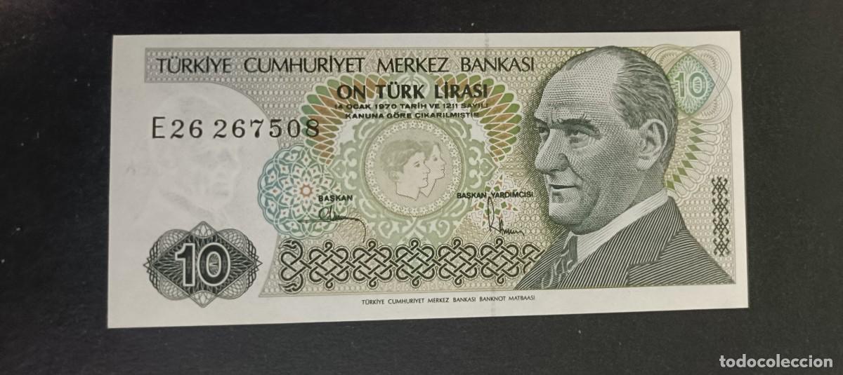 Billetes extranjeros: TURQUIA(TURKIA) 10 LIRAS S/F 1982 S/C P=193