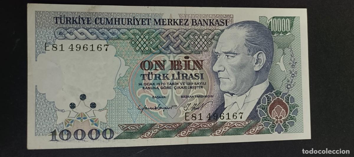 Billetes extranjeros: TURQUIA(TURKIA) 10000 LIRAS S/F 1982 S/C P=199b