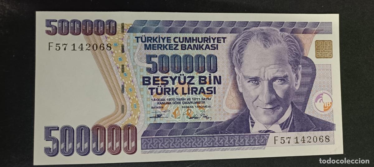 Billetes extranjeros: TURQUIA(TURKIA) 500000 LIRAS S/F 1993 S/C P=208c