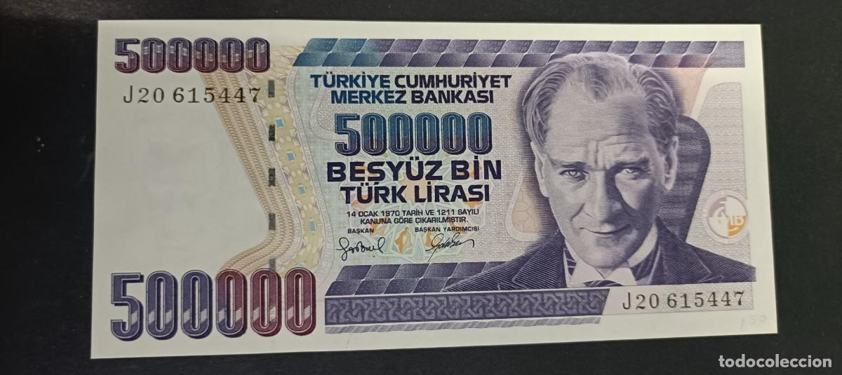 Billetes extranjeros: TURQUIA(TURKIA) 500000 LIRAS S/F 1998 S/C P=212