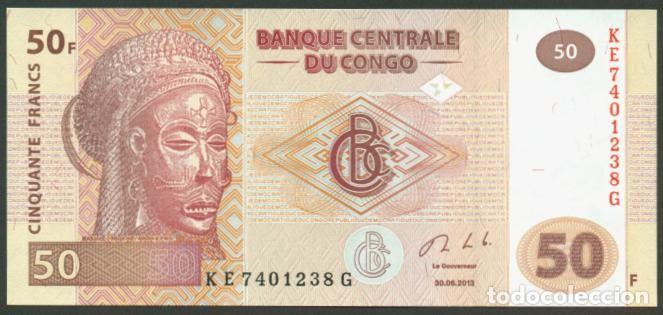 Billetes extranjeros: CONGO D.R. 50 francs 2013. S/C