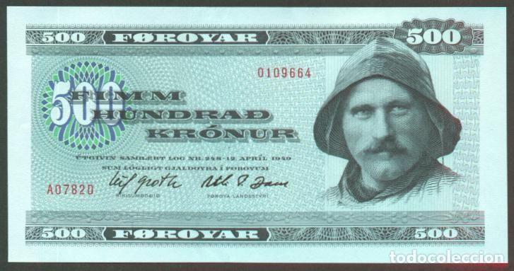 Billetes extranjeros: Islas FEROE (FAEROE). 500 kronur (19)78. Pick 22 a. S/C.