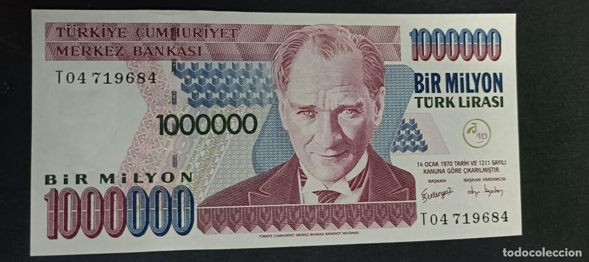 Billetes extranjeros: TURQUIA(TURKIA) 1000000 LIRAS S/F 2002 S/C P=213