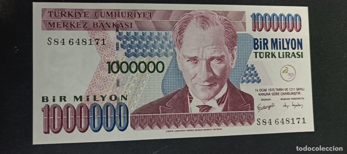 Billetes extranjeros: TURQUIA(TURKIA) 1000000 LIRAS S/F 2002 S/C P=213