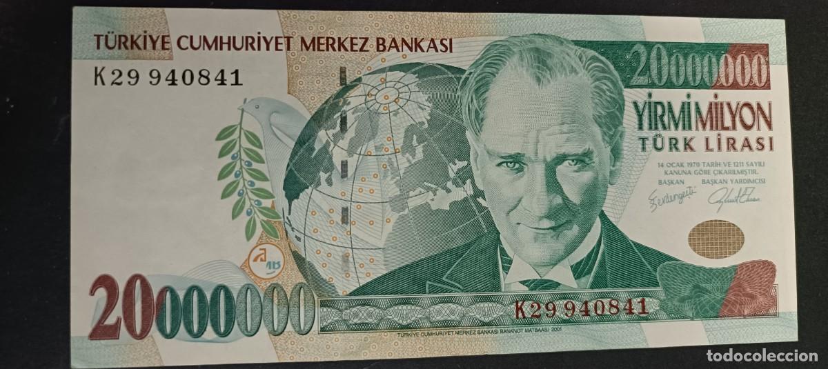 Billetes extranjeros: TURQUIA(TURKIA) 10000000 LIRAS MBC 2000 S/C P=215