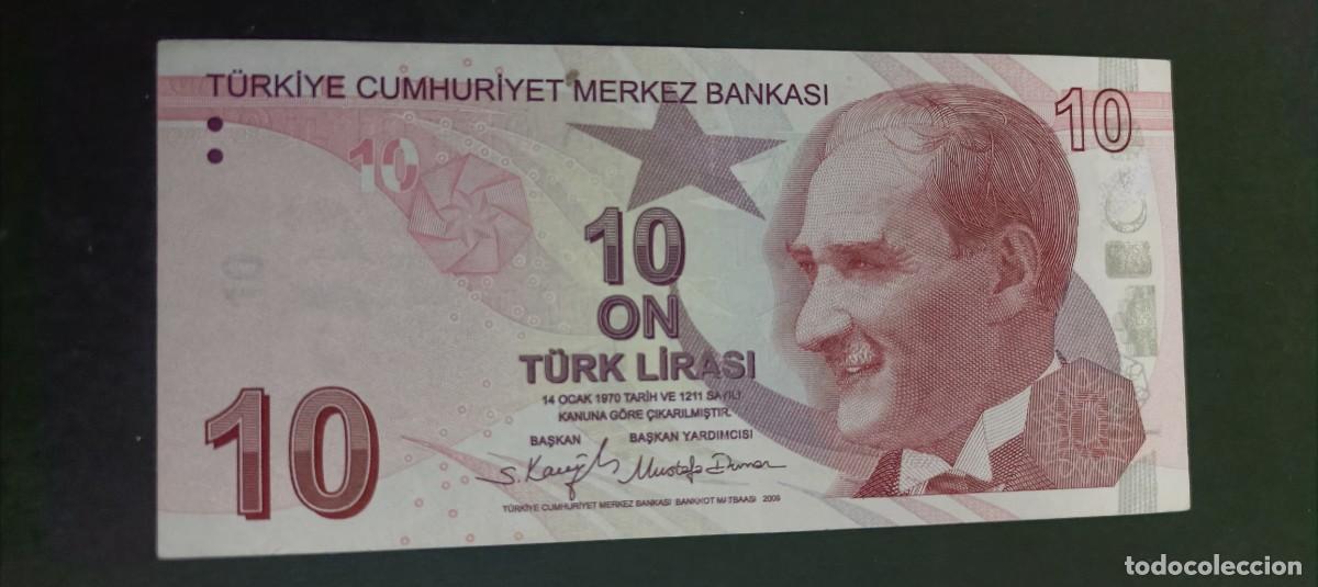 Billetes extranjeros: TURQUIA(TURKIA) 10 LIRAS 2009 EBC P=223