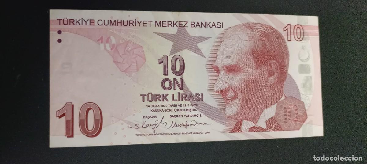 Billetes extranjeros: TURQUIA(TURKIA) 10 LIRAS 2009 EBC P=223