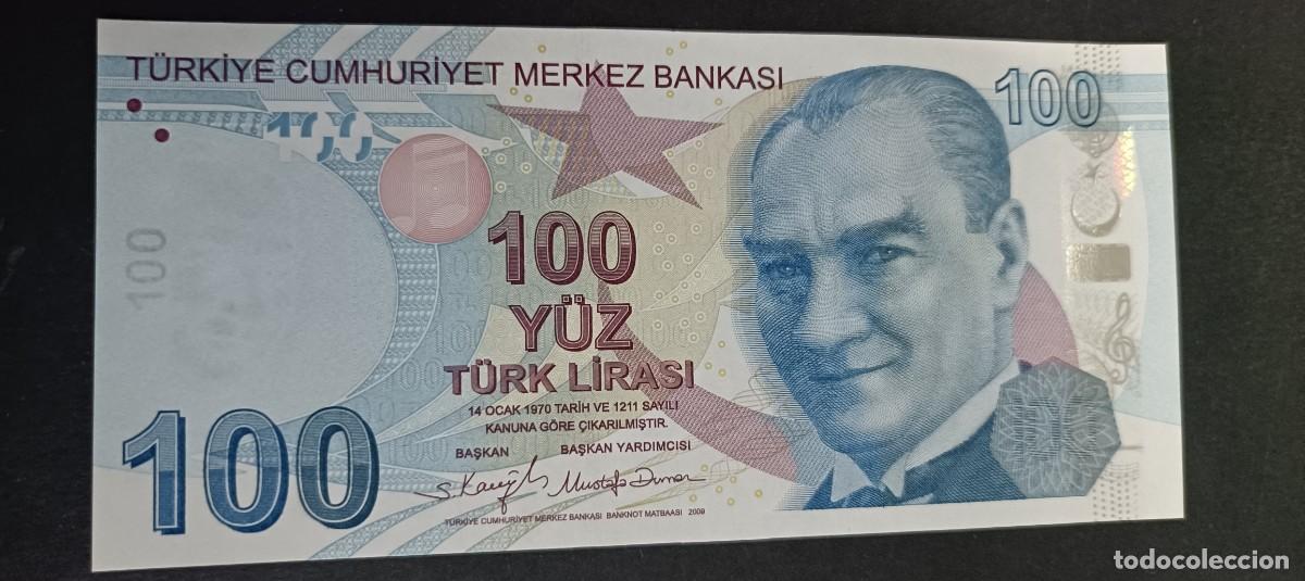 Billetes extranjeros: TURQUIA(TURKIA) 100 LIRAS 2009 S/C P=226e