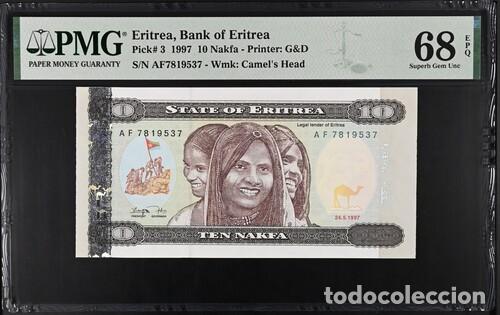Billetes extranjeros: ERITREA * BILLETE 1 NAKFA 1997 * PMG-66 EPQ (IC-1546)