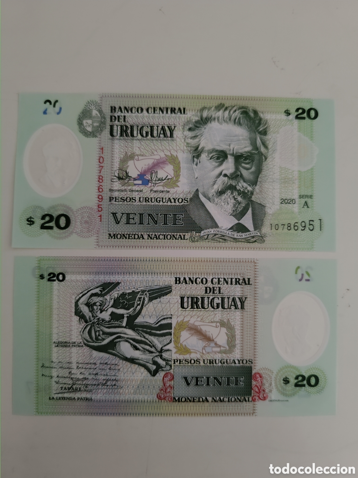 Billetes extranjeros: 20 pesos Uruguay 2020 sc