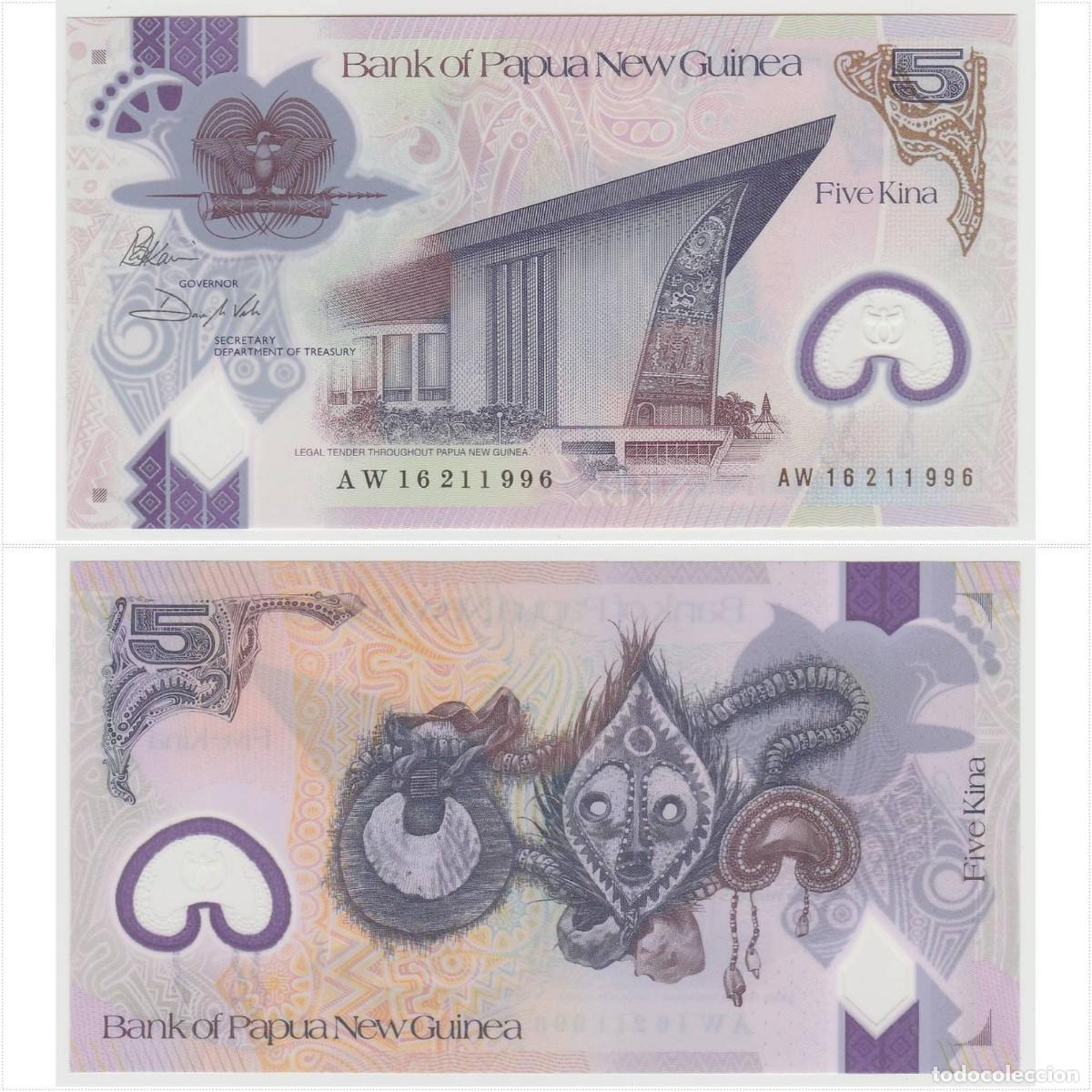 Billetes extranjeros: PAPUA NUEVA GUINEA 5 Kina 2016 n/s AW16211996 Pol&iacute;mero Sin Circular (el de la foto)