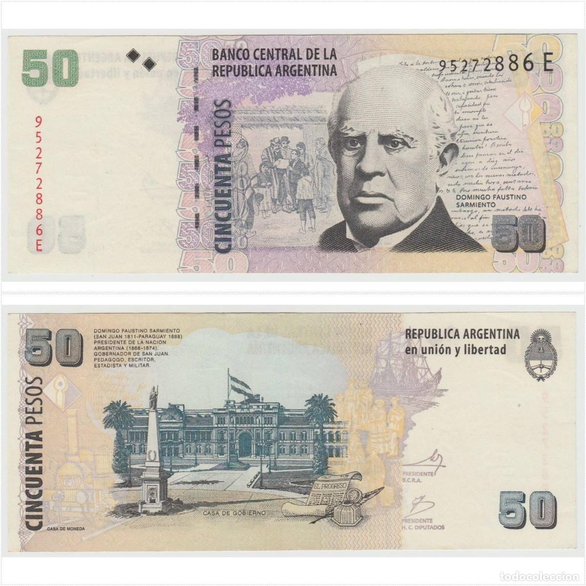 Billetes extranjeros: ARGENTINA 50 Pesos 2011 Del Pont-Fellner n/s 95272886E Sin Circular (el de la foto)