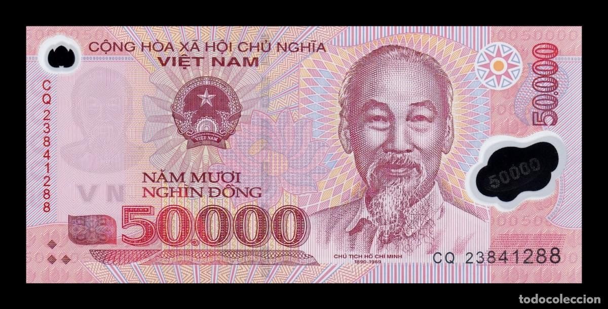 Billetes extranjeros: Vietnam 50000 Dong Ho Chi Minh 2023 Pick 121q Pol&iacute;mero Sc Unc