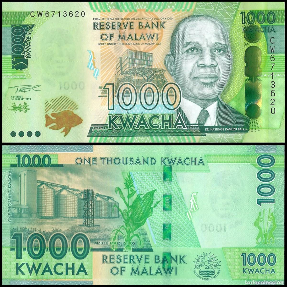 Billetes extranjeros: b19 - Malawi 1,000 Kwacha 2024 SC Plancha