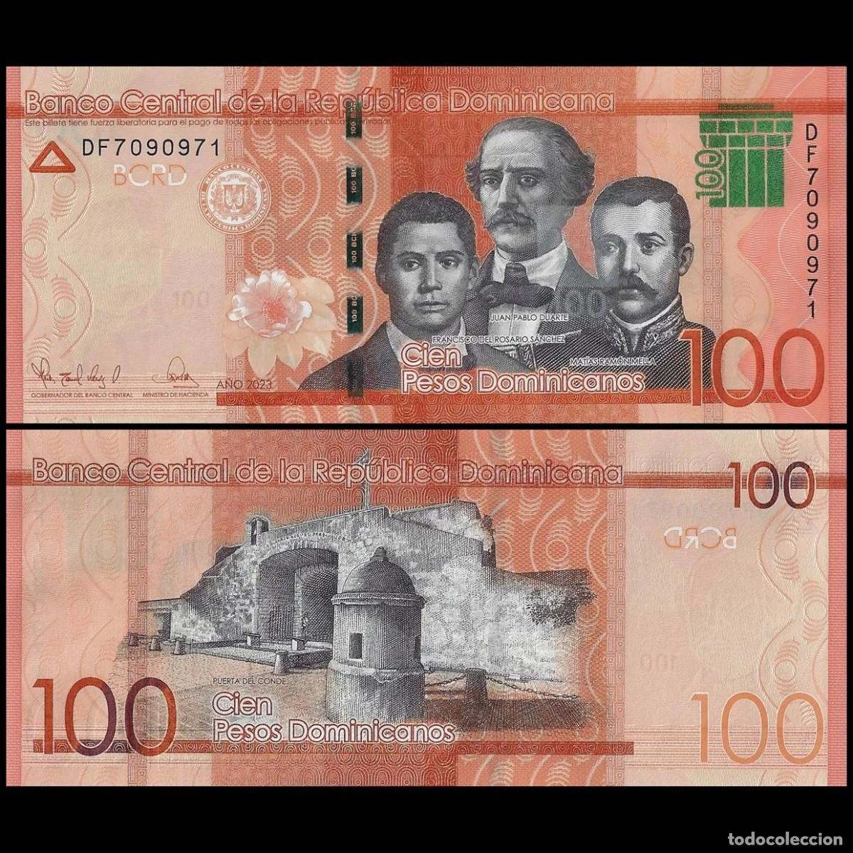 Billetes extranjeros: B02 - Rep Dominicana 100 Pesos 2023 P190 SC Plancha