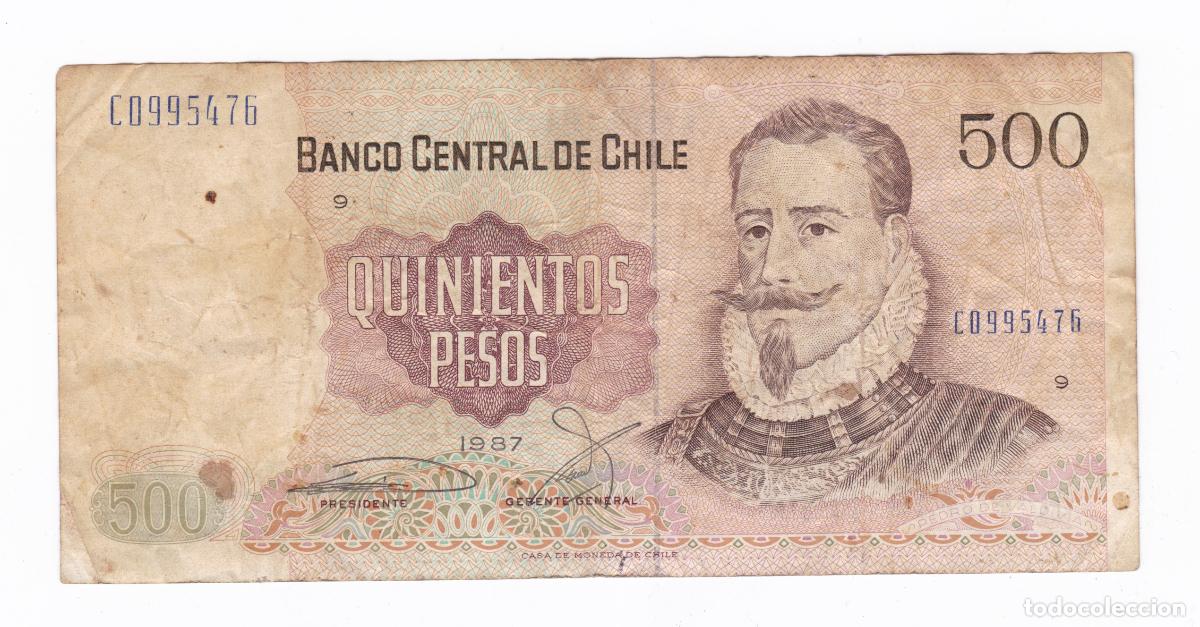 Billetes extranjeros: Chile. Billete de 500 Pesos. A&ntilde;o 1987. Pick 153. N# 205230.