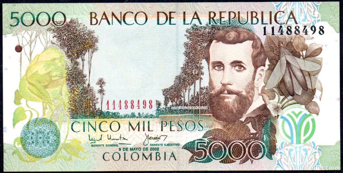 Billetes extranjeros: COLOMBIA - 5000 PESOS 2002 - PICK. 452 S/C