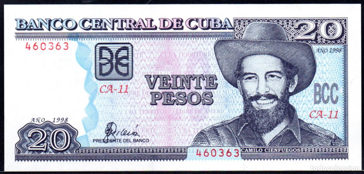 Billetes extranjeros: CUBA - 20 PESOS 1998 - S/C - A&Ntilde;O RARO