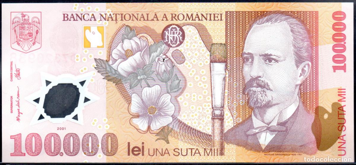 Billetes extranjeros: RUMANIA - 100000 LEI 2001 - S/C - PICK. 114