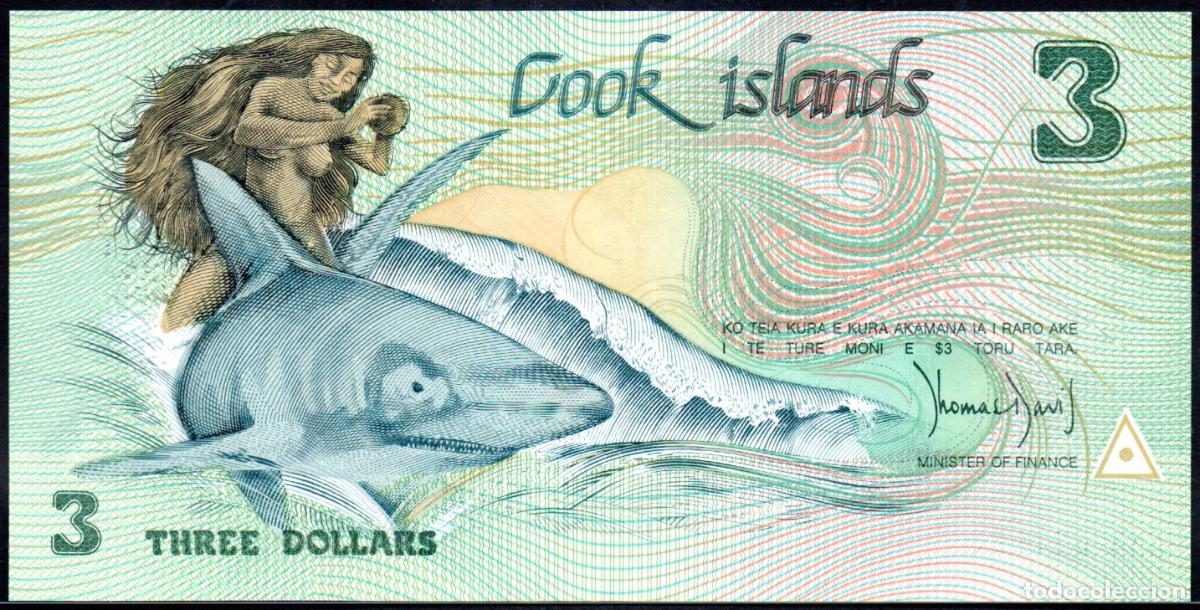 Billetes extranjeros: ISLAS COOK - 3 DOLARES 1987 - S/C - PICK. 3