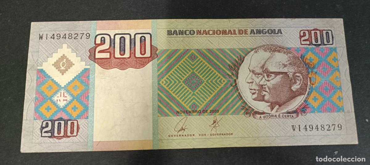 Billetes extranjeros: ANGOLA 200 KWANZAS 2003 S/C P=148a